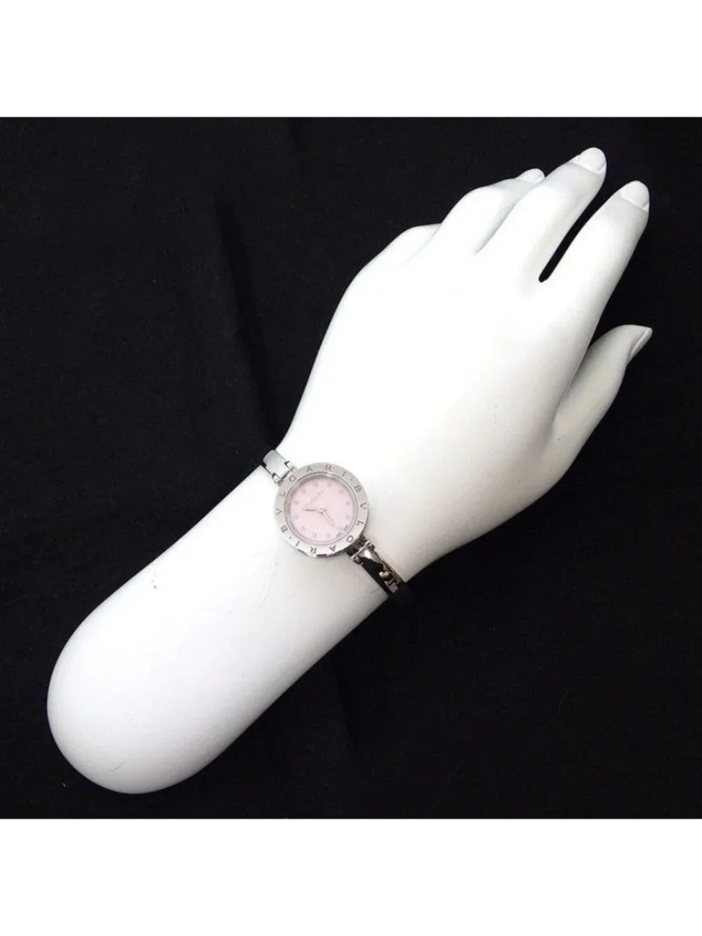 Bvlgari B.Zero1 Bangle Watch S Pink Dial SS Quartz Analog
